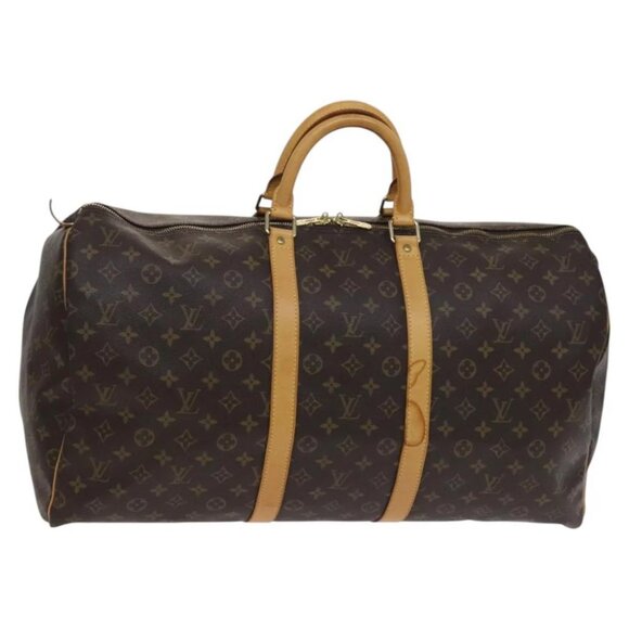 LOUIS VUITTON Monogram Keepall 55 Boston Bag